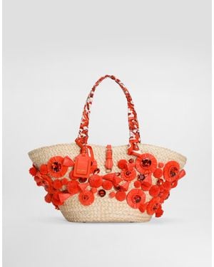 Dolce & Gabbana Coffa Capri Bag With Embroidery - Red