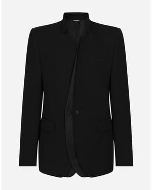 Dolce & Gabbana Single-Breasted Wool Jacket - Black