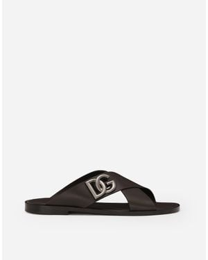 Dolce & Gabbana Calfskin Sandals - Black