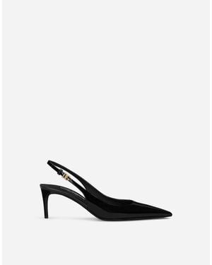 Dolce & Gabbana スリングバックパンプス エナメル - ホワイト
