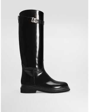 Dolce & Gabbana Calfskin Boots - Black