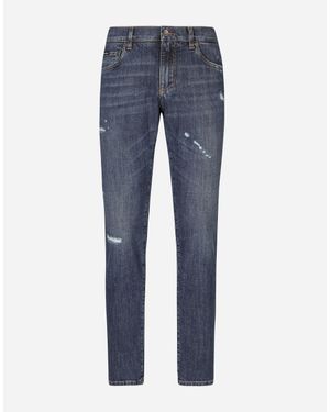 Dolce & Gabbana ジーンズ スリムフィット ストレッチ ブルーデニム