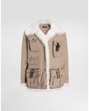 Dolce & Gabbana Waxed Faille Jacket - Natural