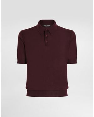 Dolce & Gabbana Poloshirt Aus Kaschmir - Rot