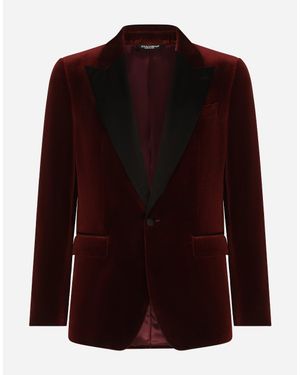 Dolce & Gabbana Velvet Tuxedo Jacket - ブラウン