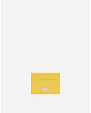 Dolce & Gabbana Dauphine Logo-Plaque Cardholder - Yellow