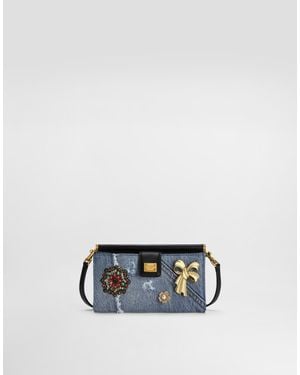 Dolce & Gabbana Sicily Denim Phone Bag - マルチカラー