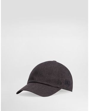 Dolce & Gabbana Chevron Flannel Baseball - Grey
