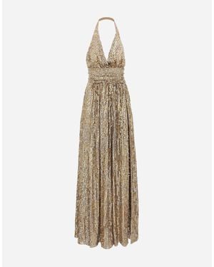 Dolce & Gabbana Sequin-Detail Maxi Dress - Natural
