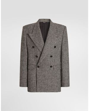 Dolce & Gabbana Sinatra Double-Breasted Jacket - Gray