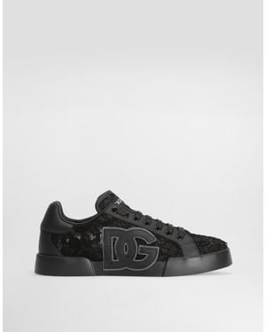 Dolce & Gabbana 'Portofino Light Strobel' Trainers - Black