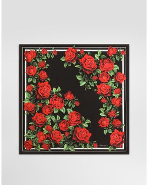 Dolce & Gabbana Foulard-Style Silk Scarf 90X90 - Red