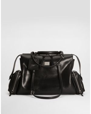 Dolce & Gabbana Vittoria Calfskin Bag - Black