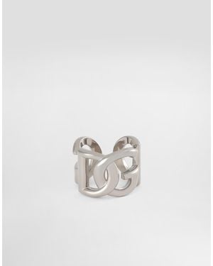 Dolce & Gabbana Ring Mit Dg-Logo - Weiß