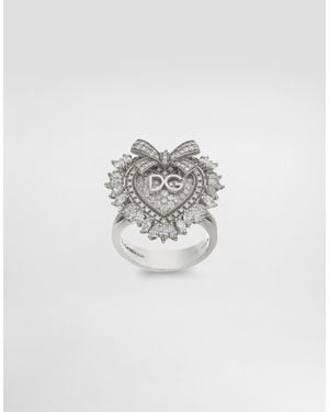 Dolce & Gabbana Devotion Ring 18-Carat And Diamonds - Blanco