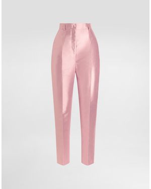 Dolce & Gabbana Silk Shantung Pants - Pink