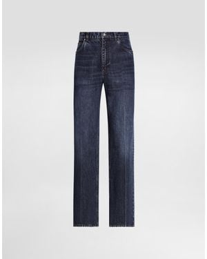 Dolce & Gabbana ロゴエンブロイダリー オーバーサイズ コットン ジーンズ - ブルー