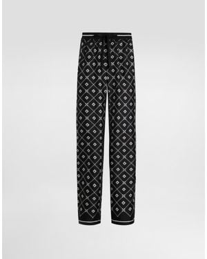 Dolce & Gabbana Hose Aus Bedrucktem Twill - Mehrfarbig