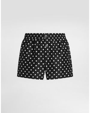 Dolce & Gabbana Bade-Boxershorts Mit Polka-Dot-Print - Schwarz