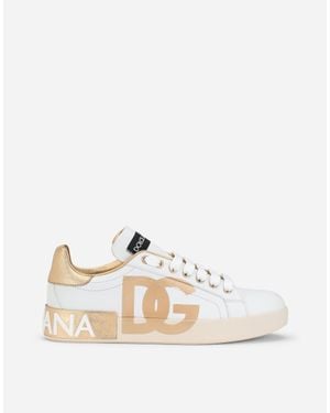 Dolce & Gabbana ポルトフィーノ スニーカー カーフスキン Dgロゴ - ナチュラル