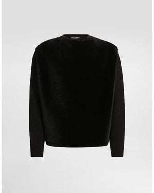 Dolce & Gabbana Embroidered Crew Neck Pullover - ブラック