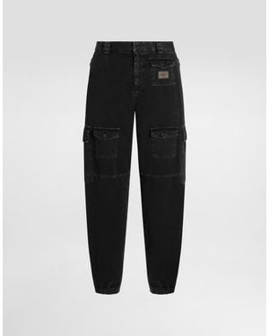 Dolce & Gabbana Cotton Trousers - Black