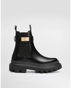Dolce & Gabbana Lace-Up Boots - Black