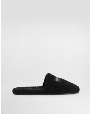 Dolce & Gabbana Dg Hotel Terry Slippers - ブラック