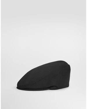 Dolce & Gabbana Twill Flat Cap - Black