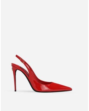 Dolce & Gabbana Patent-finish Pumps - Red