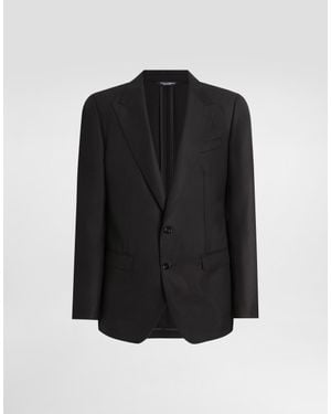 Dolce & Gabbana Single-Breasted Taormina Wool Jacket - ブラック