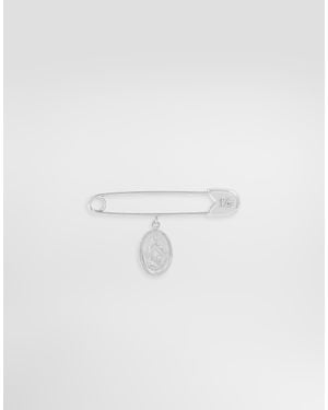 Dolce & Gabbana Safety Pin With Charm - White