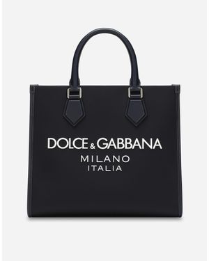 Dolce & Gabbana Small Nylon Shopper - Black