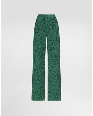 Dolce & Gabbana Cordonetto Lace Trousers - Green
