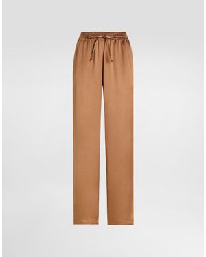 Dolce & Gabbana Double Silk Satin Pyjama Pants - White