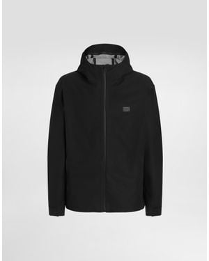 Dolce & Gabbana コットン フーデッドジャケット - ブラック