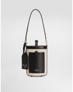 Dolce & Gabbana Fabric Bucket Bag - White