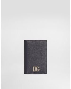 Dolce & Gabbana Tarjetero En Piel De Becerro Con Logo - Blanco