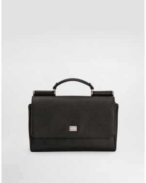Dolce & Gabbana Tasche Sicily Aus Kalbsleder - Schwarz