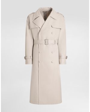 Dolce & Gabbana Double-Breasted Trench Coat - Natural