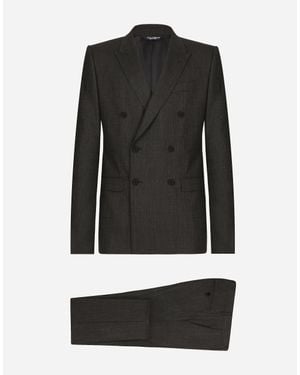 Dolce & Gabbana Double-Breasted Martini-Fit Suit - Black
