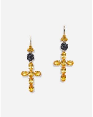 Dolce & Gabbana Family Earrings With Sapphires - ホワイト
