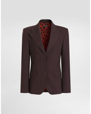 Dolce & Gabbana Einreihige Jacke Linda Aus Wolle - Braun