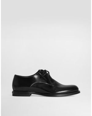 Dolce & Gabbana Calfskin Lace-Up Shoes - Black