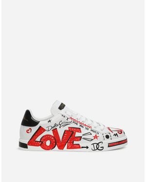 Dolce & Gabbana Portofino Love Dg Trainers - White