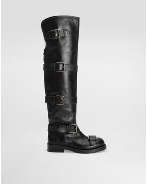Dolce & Gabbana Horse Leather Boots - Black
