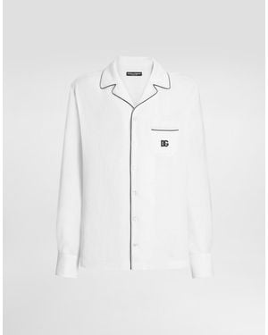 Dolce & Gabbana リネン ヴァニティシャツ - ホワイト