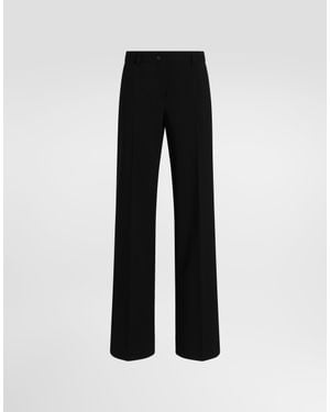 Dolce & Gabbana Micro-Ribbed Trousers - Black