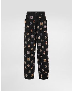 Dolce & Gabbana Denim 5-Pocket Pants - Black