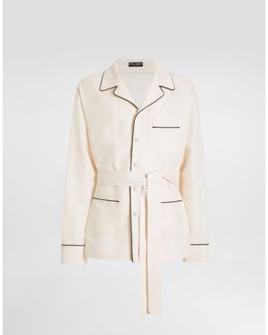 Dolce & Gabbana Linen Fabric Pyjama Jacket - Natural